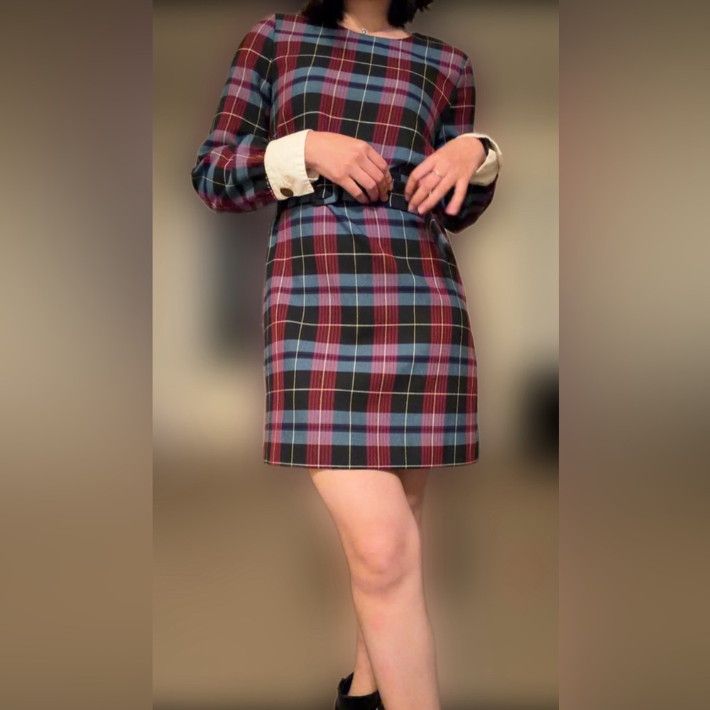 Zara Multicolor Checkered Dress
